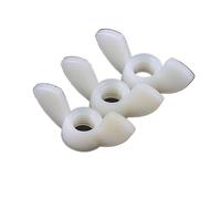 1-100pcs M3 M4 M5 M6 M8 M10 M12 White Nylon Wing Nut Plastic Ingot Nut Plastic Butterfly Type Plastic Screw Cap(100pcs,M3)