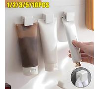 1-100pcs Punch-free Toothbrush Holder Wall-mounted Toothpaste Holder Storage Rack Holders Organizer Bathroom Accessories 100pcs