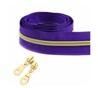 1-10M 5# Nylon Zippers by Meter Garment Bag Zipper Slider Puller Shoes Zips Pull Repair Kits DIY Clothes Sewing Accessories(Dull,5M)