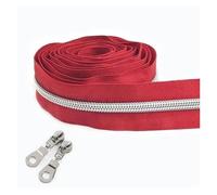 1-10M 5# Nylon Zippers by Meter Garment Bag Zipper Slider Puller Shoes Zips Pull Repair Kits DIY Clothes Sewing Accessories(Orange,1M)