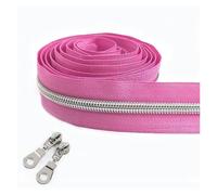 1-10M 5# Nylon Zippers by Meter Garment Bag Zipper Slider Puller Shoes Zips Pull Repair Kits DIY Clothes Sewing Accessories(Grey,2M)