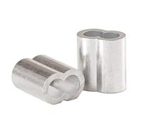 1-10mm Aluminum 8 Shape Oval Sleeve For Stainless Steel Wire Rope Swage Clip(M1.5 100pcs)
