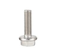 1-10pcs 304 A2-70 Stainless Steel External Hexagon Head With Serrated Flange Cap Screw M5 M6 M8 M10 M12 Hex Washer Bolt Screws(10pcs M5,30mm)