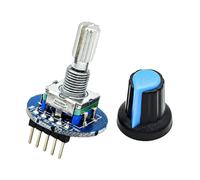 1-10PCS 360° Rotary Encoder Module for Arduino Brick Sensor Development Round Audio Rotating Potentiometer Knob Cap EC11 Module(6 PCS)