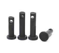 1-10pcs Black Caron Steel GB882 Axis Pin Flat Head Cylindrical Hole Dowel M4 M5 M6 M8 M10 M12(M12 1pc,60mm)