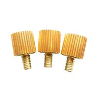 1-10Pcs Brass Thumb Screw M3 M4 M5 M6 Round Metric Knurled Cylindrical Head Hand Tighten Bolt(5pcs,M6x6mm)