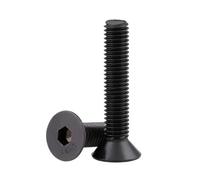 1-10pcs Grade 10.9 Black Steel Hexagon Hex Socket Countersunk Flat Head Screw Bolt(3-8-16x3-4(5pcs))