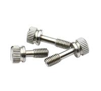 1-10Pcs M2 .5 M3 M4 M5 M6 M8 304 Stainless Steel Captive Panel Straight Slot Single Screws Slotted Knurled Head Drive for Most Stand and Machine(18mm,M2 x10pcs)