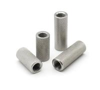 1-10pcs M2 .5 M3 M4 M5 ToM16 304 Stainless Steel Adjustment Nut Extended Cylindrical Flat Head Knurled Hand Screw Mesh(25mm,M8xOD 12mm(2pcs))