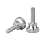 1-10pcs M2/M2.5/M3/M4/M5/M6/M8/M10/M12 304 Stainless Steel Knurled Stepped High Head Hand-tightening Screws, M2x3mm(10pcs)