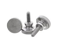1-10pcs M2/M2.5/M3/M4/M5/M6/M8 Stainless Steel Knurling Head Thumb Screw, Hand Tighten Curtain Wall Lock Screw, M2.5x5mm(10pcs)