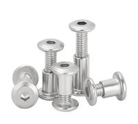 1-10PCS M3 M4 M5 M6 M8 M10 304 Stainless Steel Large Flat Hex Furniture Nut With Screw Rivet Connector Insert Joint Sleeve Nut(30mm(L),1pcM10xL with screw)
