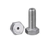 1-10pcs M3/M4/M5/M6/M8/M10/M12 304 Stainless Steel Hexagon Head Screws with Vent Holes, M10x50mm