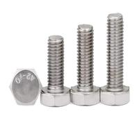 1-10pcs M3 M4 M5 M6 M8 M10 M12 A2-70 304 Stainless Steel Metric Thread External Outside Hex Hexagon Head Cap Screw Bolt(45mm,M6 10pcs)