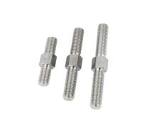 1-10pcs M3 M4 M5 M6 M8 M10 M12 M14 M16 304 Stainless Steel External Hexagonal Front and Reverse Teeth Double Head Screw Bolt Screw Rod(M4x80mm-3pcs)
