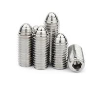 1~10pcs M3 M4 M5 M6 M8 M10 M12 M16 Ball-Point Set Screw A2-70 304 Stainless Steel Hex Socket socket Spring Ball Plunger Grub Bolt(M3x16mm-10pcs)