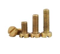 1/10PCS M5 M6 M8 M10 Brass Slotted Cheese Head Screw(8mm,M6-10pcs)