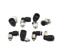 1-10pcs Mini Pneumatic Air Connector Elbow Fittings PL 3 4 5 6mm Male Thread M3 M4 M5 M6 1/8" Quick Straight Push in Hose Pipe(PL5-01,1pcs)