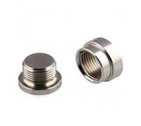 1-10Pcs O2 Oxygen Sensor Spacer Extender Nut Cap Kit M18x1.5 Weld Bung Plug Wideband Stepped Metal Welding Bolt Nut Adapter Tool(5PCS)