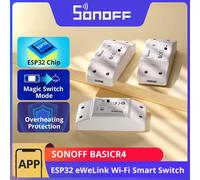 1-10PCS SONOFF BASICR4 WiFi Smart Switch ESP32 Magic Switch Mode Reliable Safe eWeLink Remote Control with S-MATE2 Alexa Google