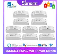 1-10PCS SONOFF BASICR4 WiFi Switch Universal Breaker Relay Moudle Timer Smart Home Magic Switch Mode e-WeLink Wireless Remote 3PCS BASICR4