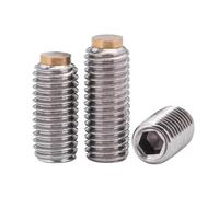 1-10pcs stainless steel hex socket brass set screwM2M2.5M3M4M5M6M8M10M12(25mm,M10 2pcs)