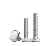 1-10pcs T Shape Type Groove Bolt M5 M6 M8 M10 M12 304 A2 Stainless Steel Hammer Head Screwfor T-Slot Chute Rail Miter Track for T Track(M10x25-2pcs)