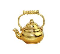 1:12/1:6 Miniatures Metal Kettle Copper Teapots With Lids For Kitchen Accessories Christmas Birthday Gift Furniture