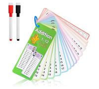 1-12 Addition Times Tables Flash Cards Maths Flashcards for Kids with 2 Dry Erase Pens 1 Rings Math Practice Cards Ducational Math Flashcards for 1st to 6rd Grades Classroom Home Fun
