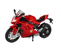 1:12 Compatible with Ducati V4S die-cast motorcycle model with sound and light Not Include Battery Modèle de Moto de Simulation(Red)