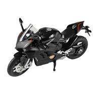 1:12 Compatible with Ducati V4S die-cast motorcycle model with sound and light Not Include Battery Modèle de Moto de Simulation(Blackone)