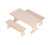 1:12 Dining Table, Office Decorations, Birch Dollhouse DIY for Photography Props House Model for Bedroom Box (Plain)