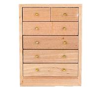 1:12 Doll House 5-Layer Drawer Cabinet Mini Furniture Wooden Doll House Decoration Accessories5-Layer Drawer Cabinet Ornaments Gifts for Women Men Adults Friends