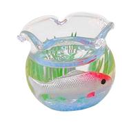 1:12 Doll House Miniature Fish Bowl Handmade Miniature Fish Tank Accessories Gold, 2x2cm