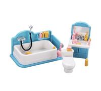 1/12 Dollhouse Bathroom Set Classic Play House Supplies Valentines Day Gifts