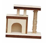1/12 Dollhouse Cat Climbing Frame for Railway Station Model Train Sand Table 6.5 cmx3.5 cmx5.5 cm