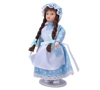 1:12 Dollhouse Ceramic Girl Figures Bendable Joints Dollhouse Decor Collectible Kids over 3 Years Old