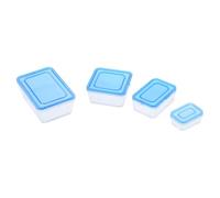 1:12 Dollhouse Fresh Keeping Box Set of 4 Miniature Lunch Box Kitchen Tableware
