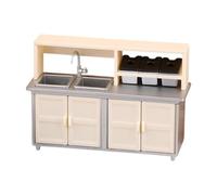 1/12 Dollhouse Milk Tea Workbench Miniature for Scene Decoration 95x31x71cm