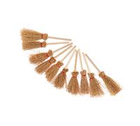 1/12 Dollhouse Miniature Wooden Bamboo Broom Set Household Cleaning Tools