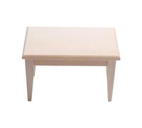 1:12 Dollhouse Miniature Wooden Dining Table Chair Model Toy Furniture | Hollow Back Design, Dollhouse Living Room Decor, Pretend Play Accessory, Interior Model, DIY Craft