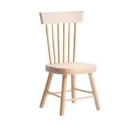 1:12 Dollhouse Miniature Wooden Dining Table Chair Model Toy Furniture | Hollow Back Design, Dollhouse Living Room Decor, Pretend Play Accessory, Interior Model, DIY Craft