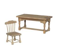 1/12 Dollhouses Dining Table And Chair Great For Miniature Living Room Scene Display And Children RolePlay Game Props