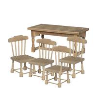 1/12 Dollhouses Dining Table And Chair Great For Miniature Living Room Scene Display And Children RolePlay Game Props Dollhouses Furniture