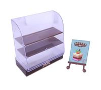1:12 Food Display Cabinet Model for DIY Projects Model Train Miniature Scene brown