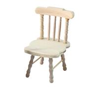 1/12 Mini Chair Solid Wooden Handmade Vintage DIY for Desktop Easter Gifts