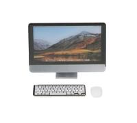 1:12 Mini Laptop Set, Dollhouse Computer, Miniature Computer Set Screen Keyboard Mouse Simulation Dollhouse Mouse Dolls House Furniture Doll Accessories (computer three piece set)