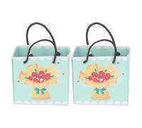 1:12 Miniatur Doll House Shopping Bags Made of Paper, 2 Pieces of Innovative Simulations Collecting Parts for the Doll House (G)