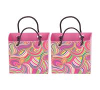 1:12 Miniatur Doll House Shopping Bags Made of Paper, 2 Pieces of Innovative Simulations Collecting Parts for the Doll House (L)