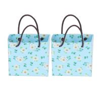 1:12 Miniatur Doll House Shopping Bags Made of Paper, 2 Pieces of Innovative Simulations Collecting Parts for the Doll House (I)